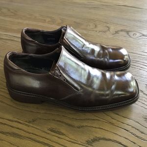 Bostonian Square Toe Zip Slip On Spain  Sz 9.5